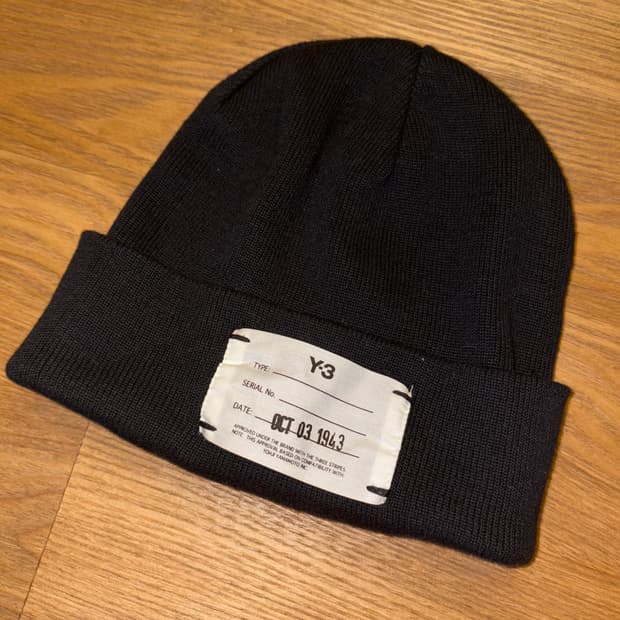 Y-3 요지야마모토 블랙 logo 비니