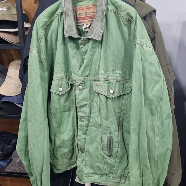 희귀템) 디젤 italy 레트로 청자켓 105~110