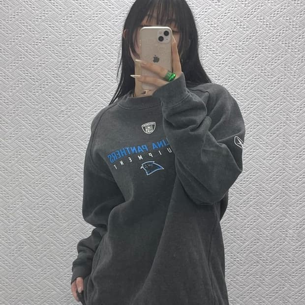 리복 NFL 어센틱 빈티지 캐주얼 기모 오버핏 맨투맨 105 C08460