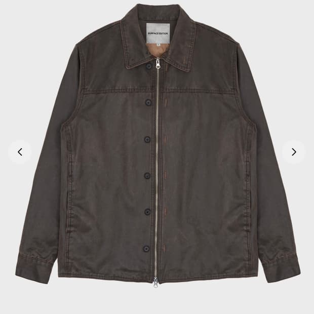 서피스에디션 버튼 셔츠 자켓(브라운)