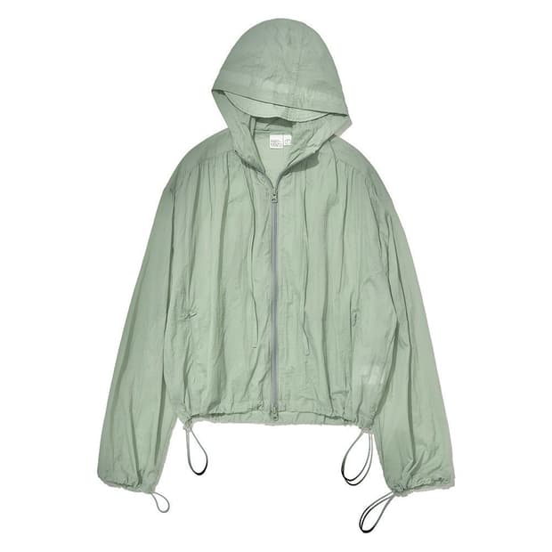 파르티멘토 WOMEN SHEER SHIRRING HOODIE J