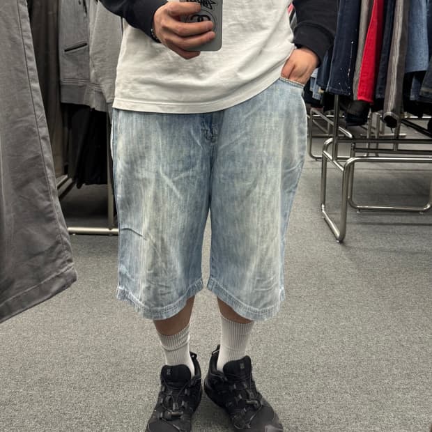 OS)Vans U.S.A 빈티지 연청 버뮤다 데님 팬츠