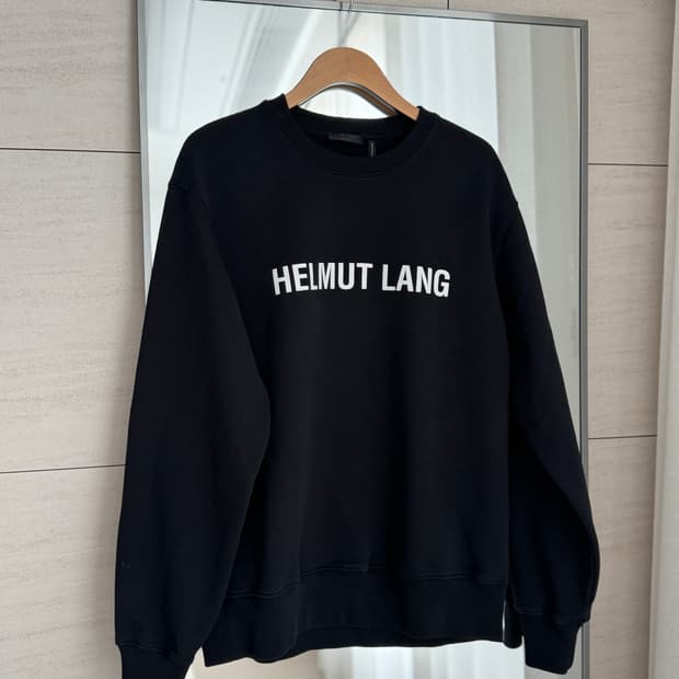 🖤 헬무트랭(Helmut Lang) 블랙 크루넥 맨투맨