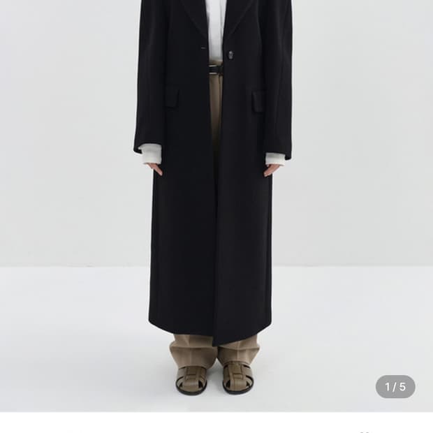 로우클래식 21fw 커브드 슬리브 코트 M