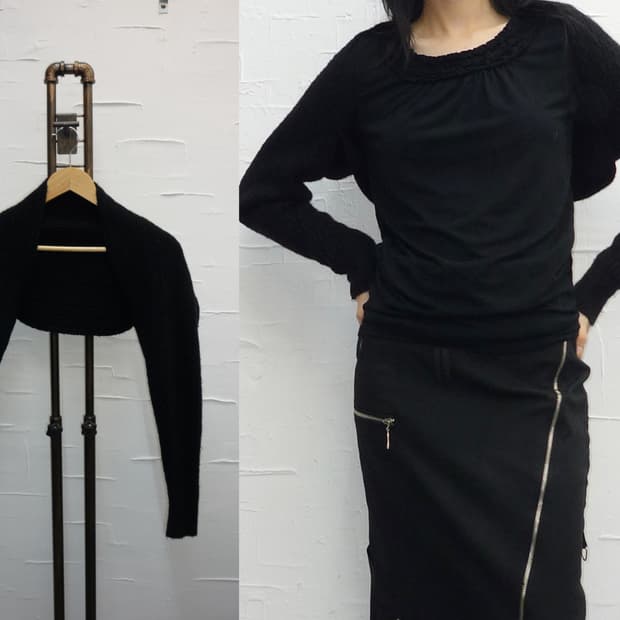 black bolero cardigan