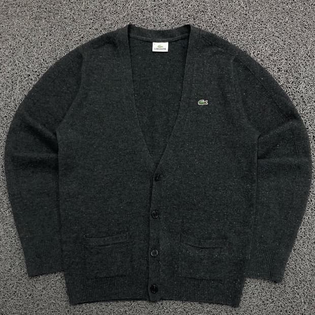 Lacoste 라코스테 신형 로고 보카시 울 그레이 니