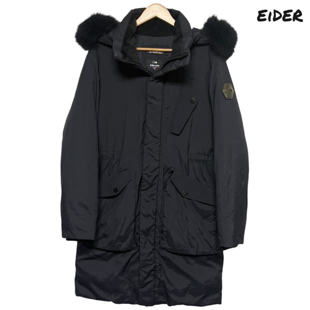 3700 아이더 블랙 라쿤퍼 거위털 구스다운 패딩