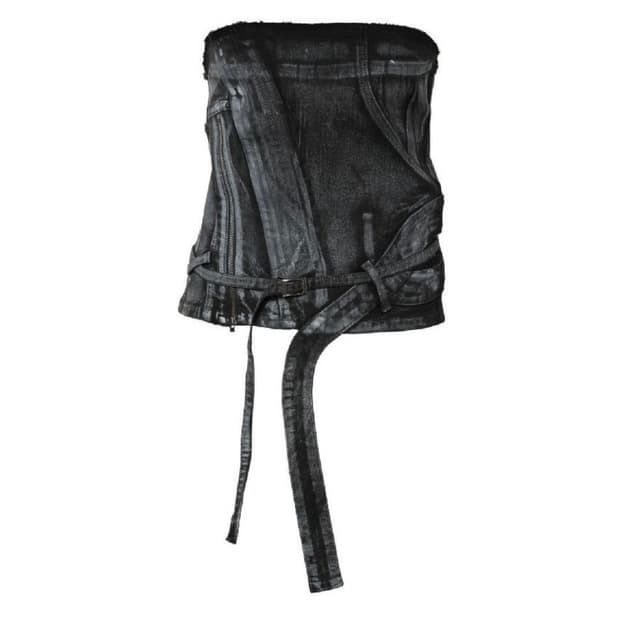 오토링거 로고패치 컷아웃 벨티드 탱크탑