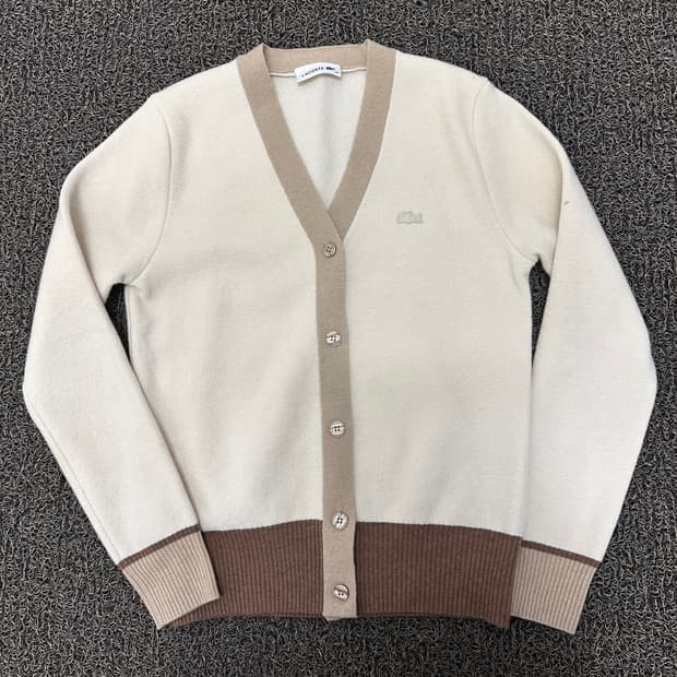 라코스테 여성 가디건 아이보리 90사이즈