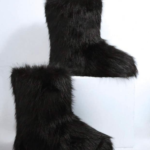 갸루 털 부츠 퍼부츠