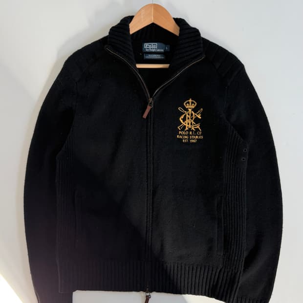 Polo 폴로 랄프로렌 골프자수로고 램스울 니트집업