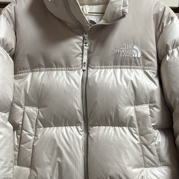 노스페이스 화이트 라벨 노벨티 눕시 다운 자켓 크림 베이지 M
