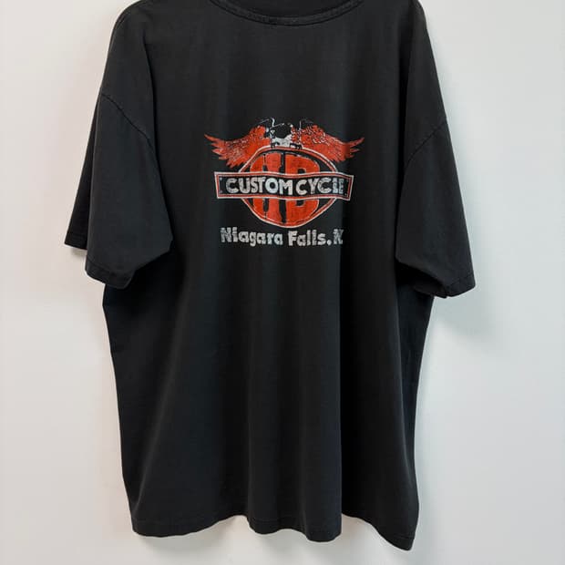 90s Hanes '바이크 써클' 빈티지 티셔츠