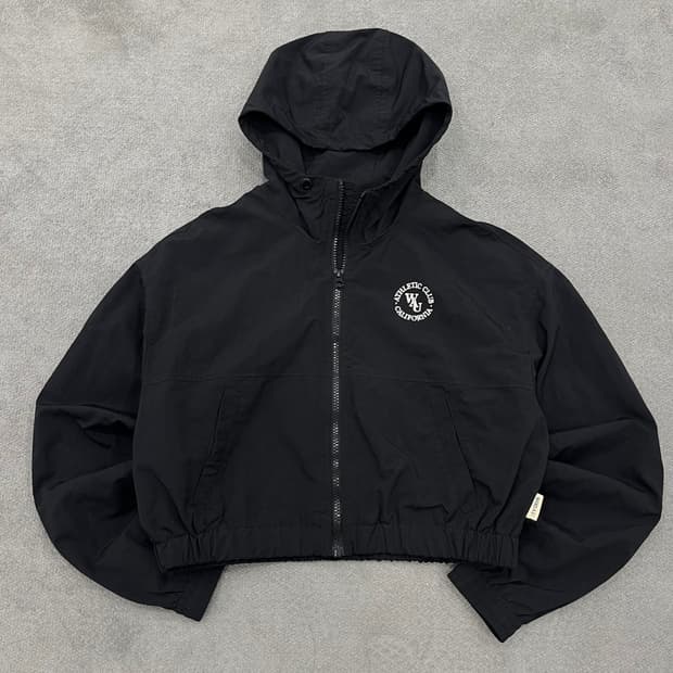 S 후아유 후드 크롭 바람막이