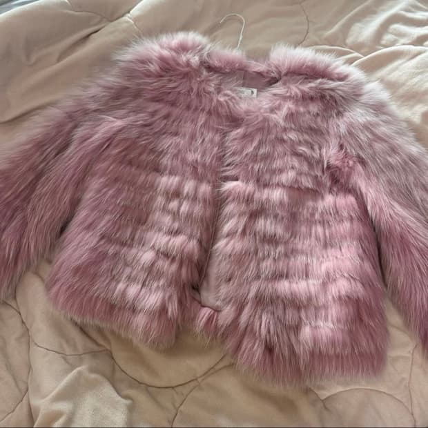 갸루 퍼자켓 pink fur jacket