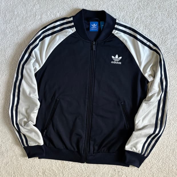 아디다스 희귀 네이비 남흰 레오파드 포인트 져지