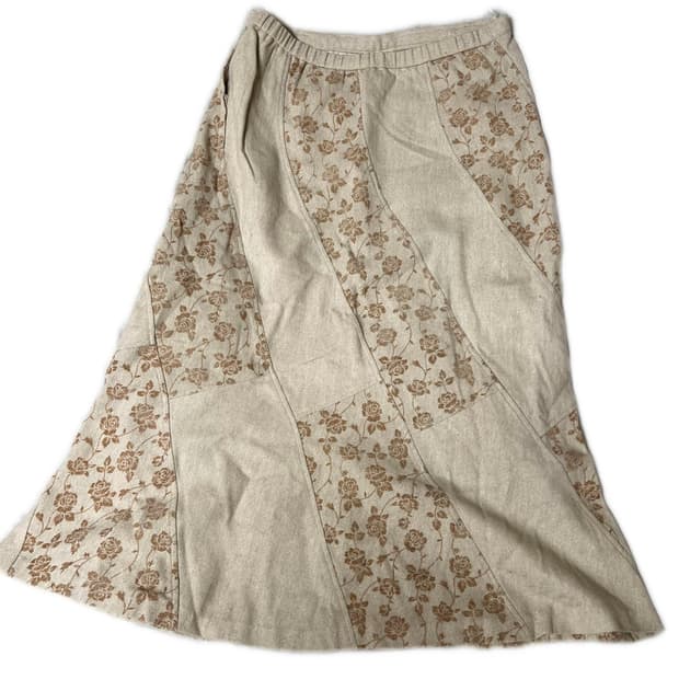 꽃 빈티지 롱 스커트 