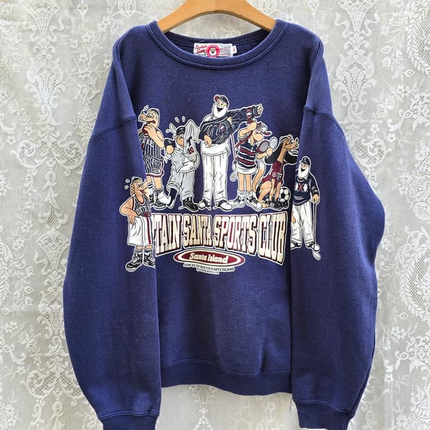 80-90s 캡틴산타 맨투맨 (made in japan)