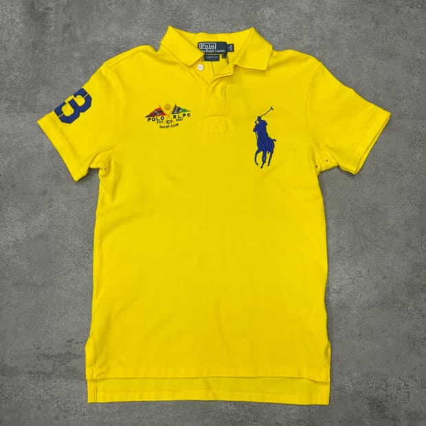 폴로 랄프로렌 빅포니 Yacht Club 옐로우 반팔 카라티