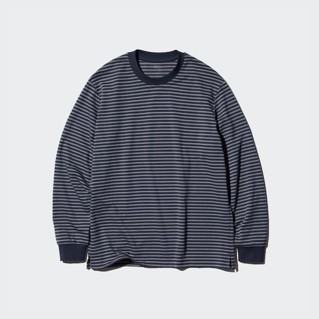 유니클로 에어리즘 스트라이프 티셔츠 스트라이프T