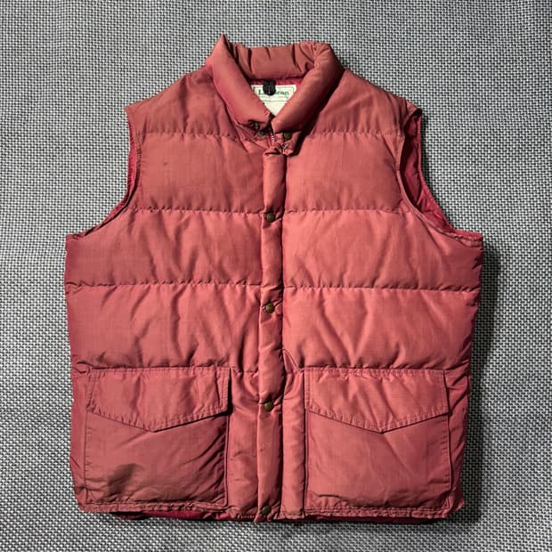 80s 엘엘빈 다운 베스트 버건디 ( 110/OLD-8273 )