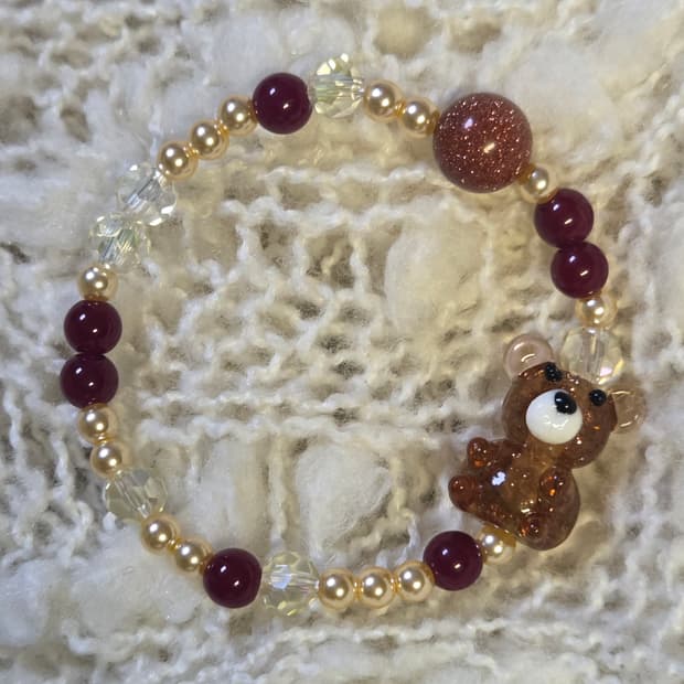 [핸드메이드] 곰돌이 비즈팔찌