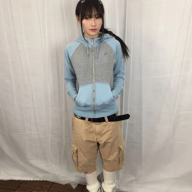 Nike Sky Blue Zip Up Hoodie