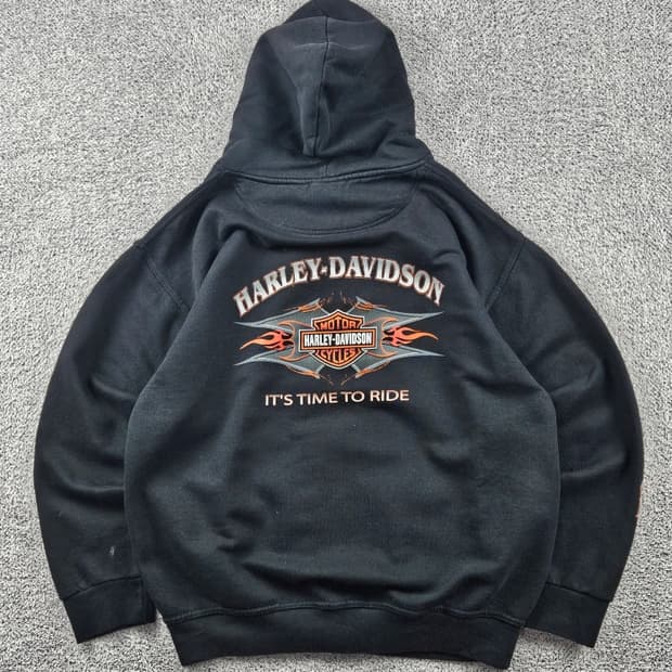 할리데이비슨 잇츠 타임 투 라이드 스웻 후드집업 (XL추정)/ 11274
