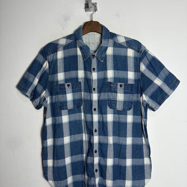 갭 체크 반팔 셔츠