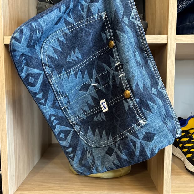 Lee denim ortega clutch bag