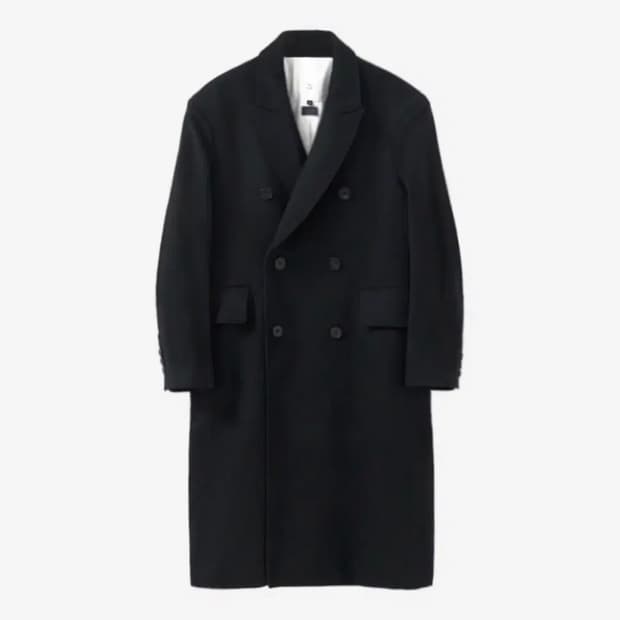 [3] 폴리테루 더블 브레스티드 코트 2.0 블랙