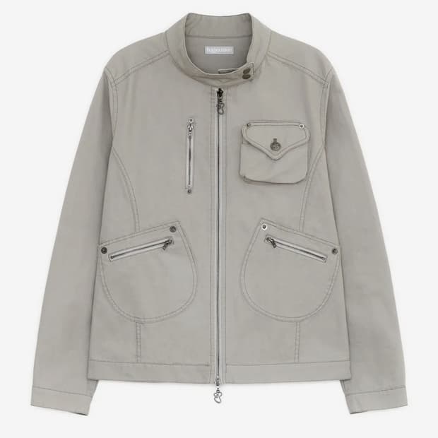 허그유어스킨 라이더 코튼 자켓 그레이