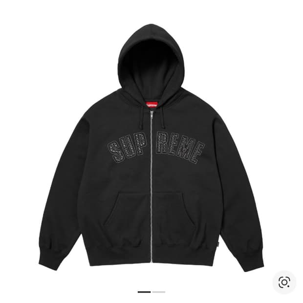 (S)슈프림 x B.B. 사이먼 집업 후드 스웨트셔츠 블랙 - 25SS