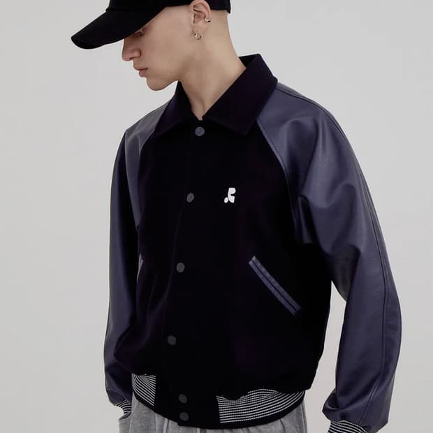 레스트앤레크레이션 봄버 자켓 네이비