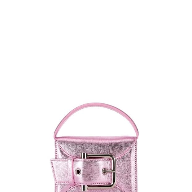 OSOI BELTED BROCLE_MICRO METALLIC PINK