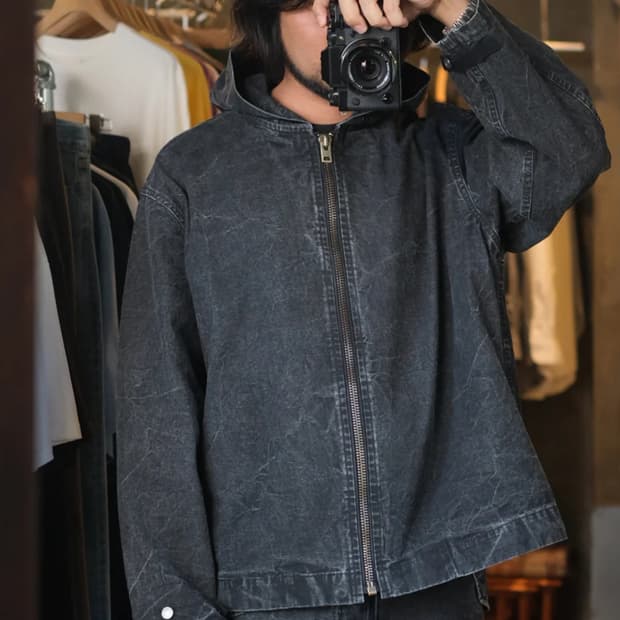 A.PRESSE VINTAGE US NAVY ZIP HOODIE