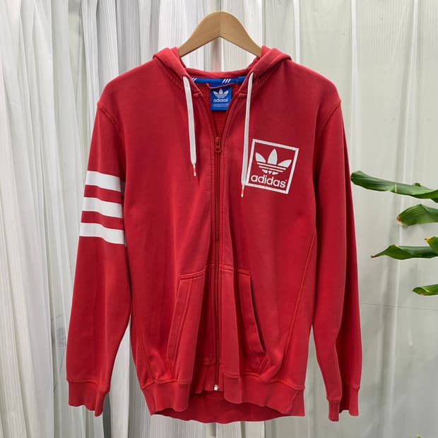 아디다스 빈티지 기모 후드집업 1837