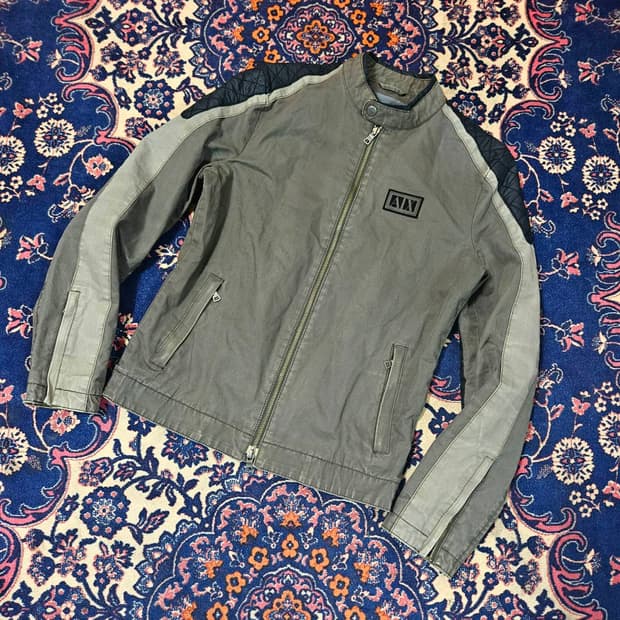 아르마니익스체인지 바이커 워크 집업자켓