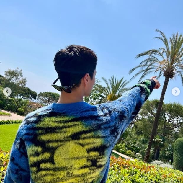 [박보검님 착용] 셀린느 23ss 선셋 자카드 가디건