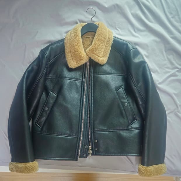 알렌느 3D 포우 시어링 크롭 자켓 무스탕 2 사이즈