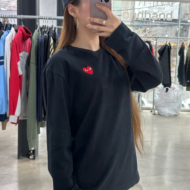 꼼데가르송 레드와펜 롱슬리브