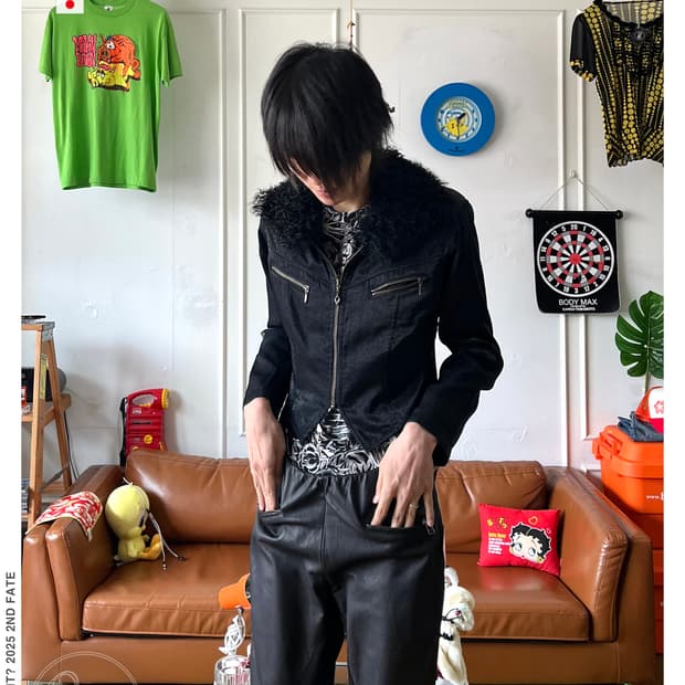 Ca Et La サエラ Tibet Lamb Fur Trim Jacket