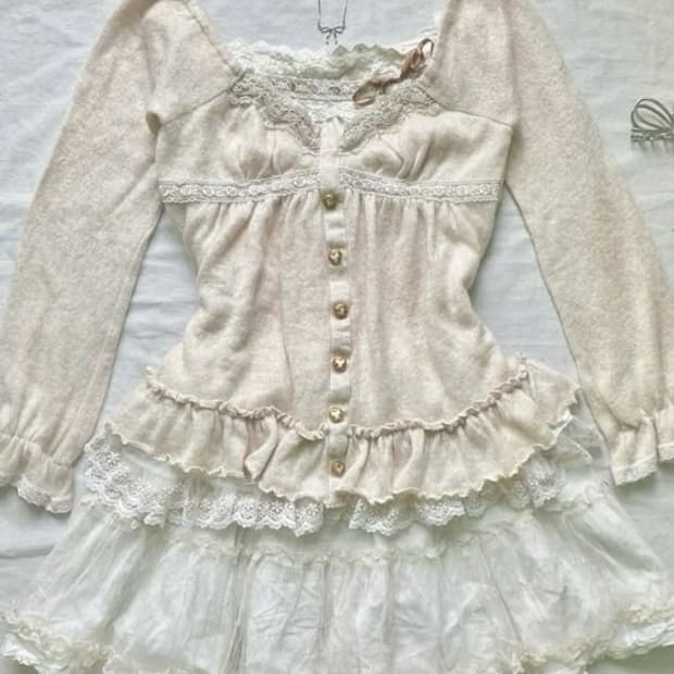 빈티지 모리걸 랜박 랜덤박스 갸루 스커트 니트 가디건 코트 원피스