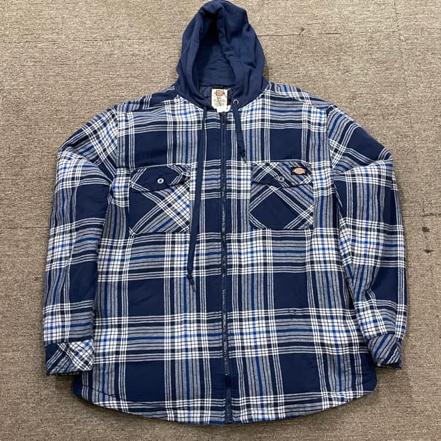 (2XL) Dickies 디키즈 체크 후드 자켓