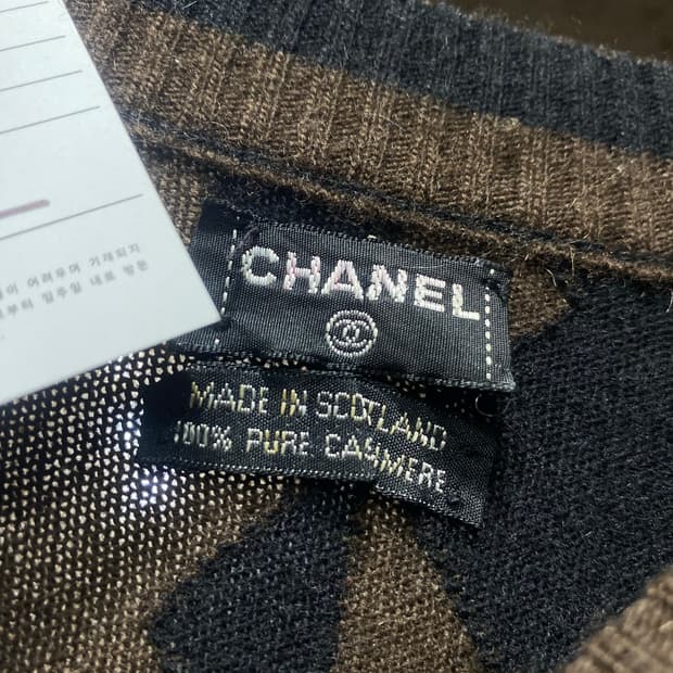 90s CHANEL 샤넬 포인트 캐시미어 니트