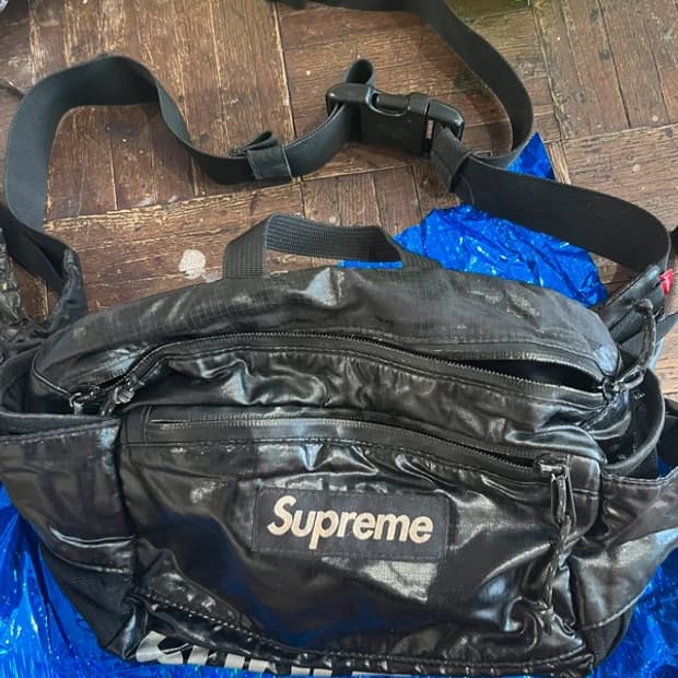 17FW 슈프림 코듀라 웨이스트 백 블랙