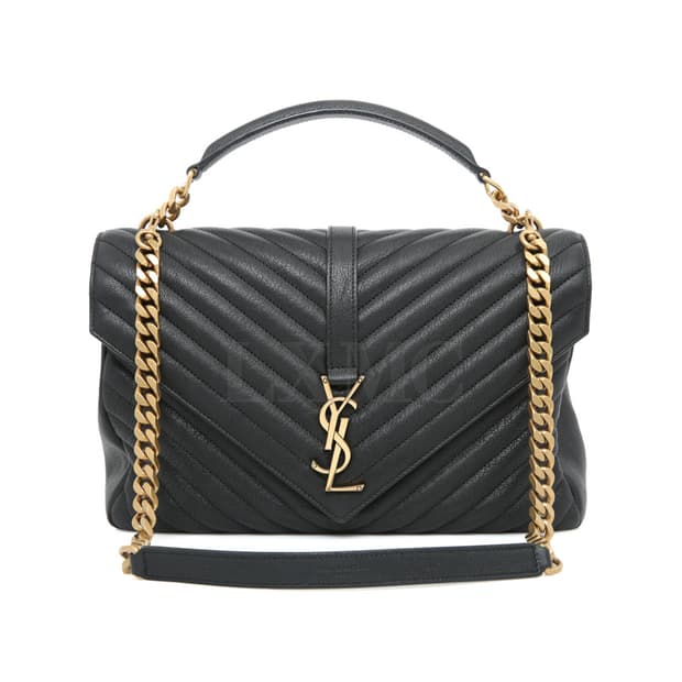 생로랑 컬리지 라지 플랩백 블랙 체인 숄더백 600278
