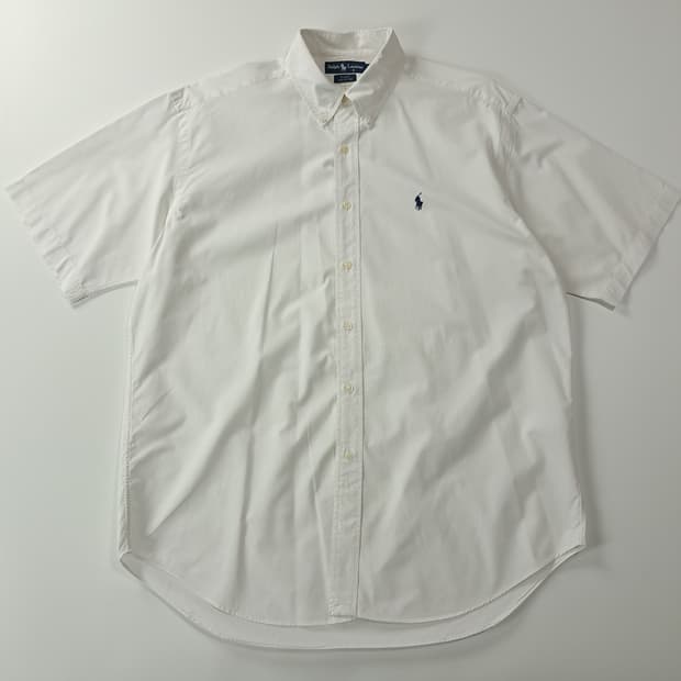 CK227 L 폴로 90s 블레이크 화이트 반팔 셔츠 남방