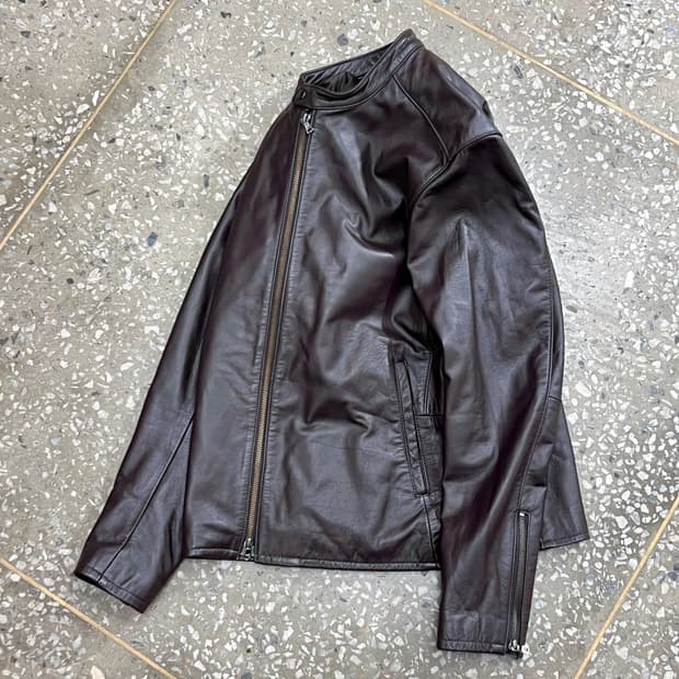 Beams Heart Cow Leather Cafe Racer Jacke