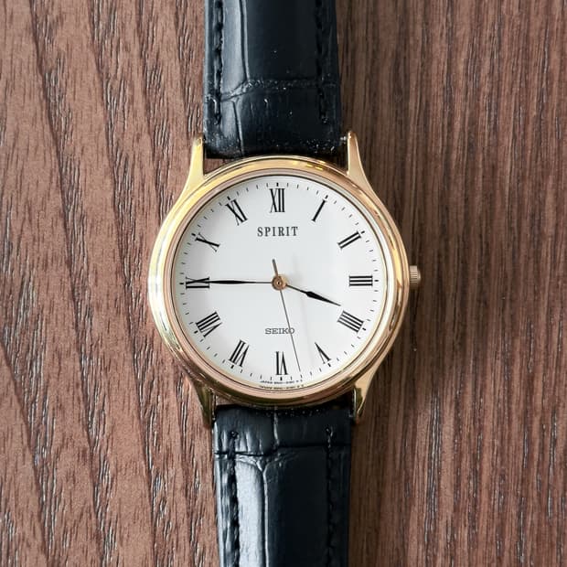 [중고] [희귀] 세이코 스피릿 로만 인덱스 골드 -90s 빈티지 쿼츠 